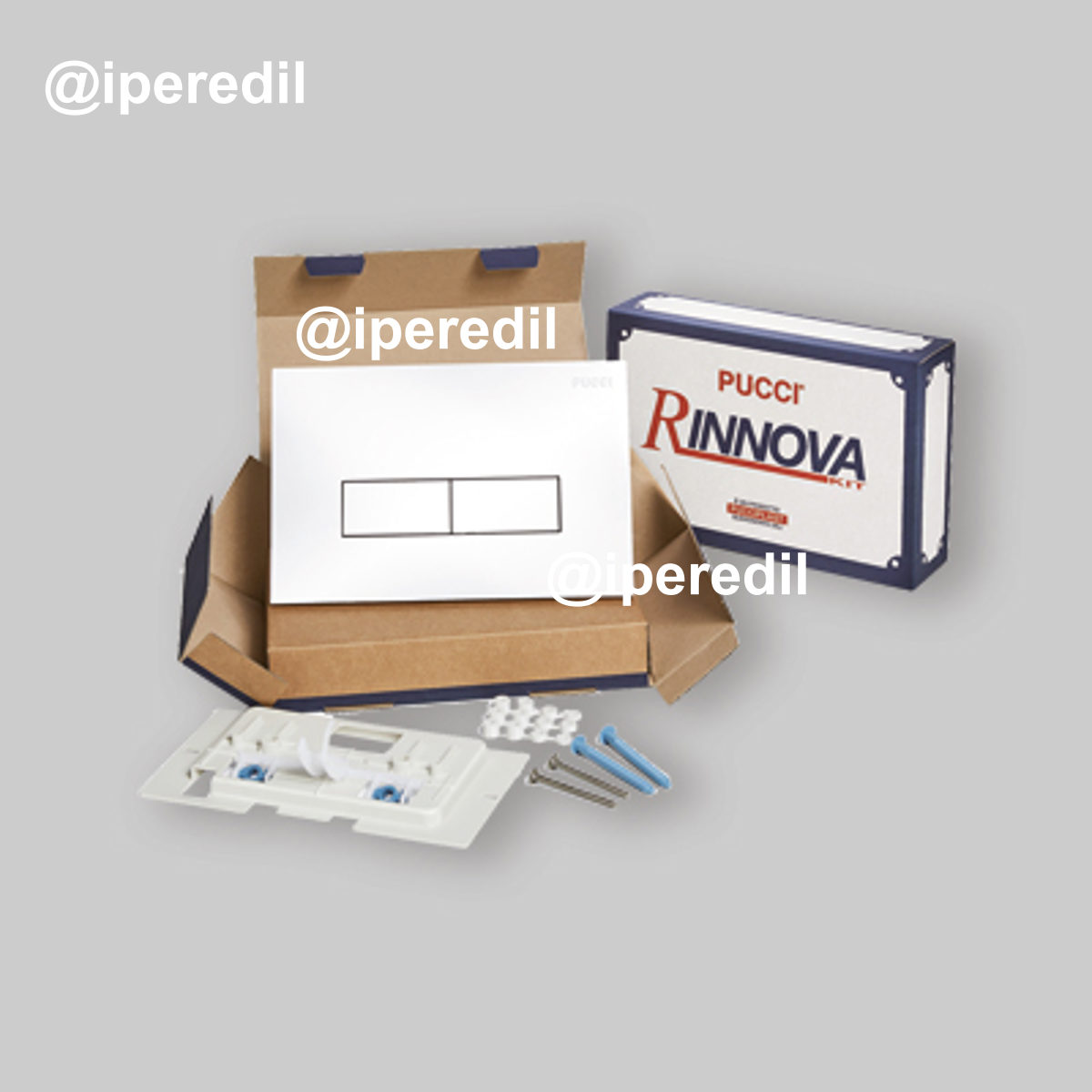 KIT "ECO RINNOVA" DOPPIO TASTO Cromo mm 4.7