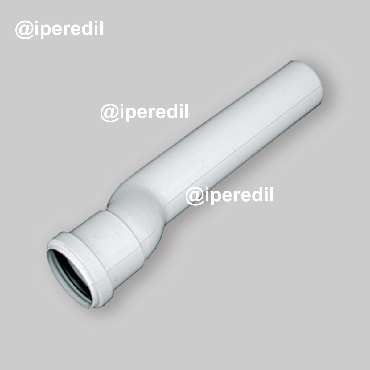 CANOTTO ECCENTRICO CON O-RING PER CASSETTA DI SCARICO PUCCI Bianco - L.24 cm