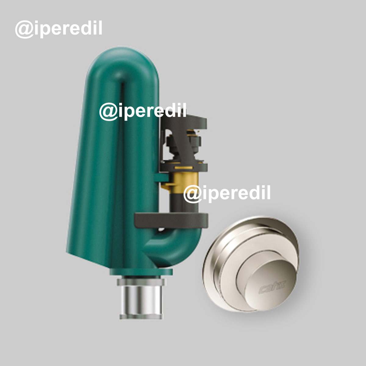 SISTEMA DI SCARICO ECOSTOP CATIS Pulsante Cromo