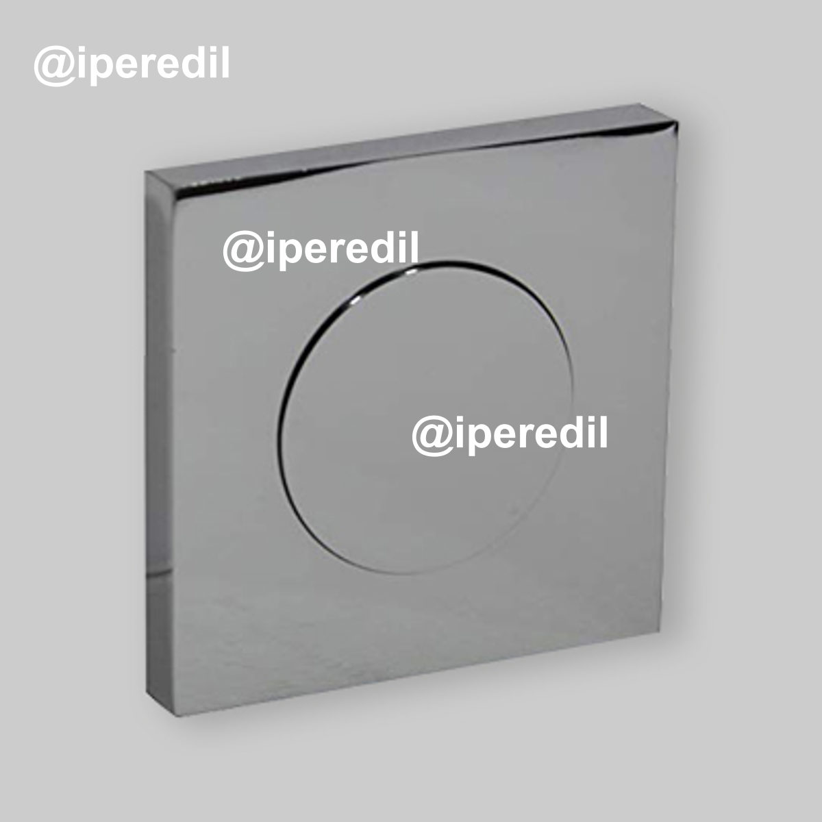 PULSANTE QUADRATO TIPO CATIS Cromo