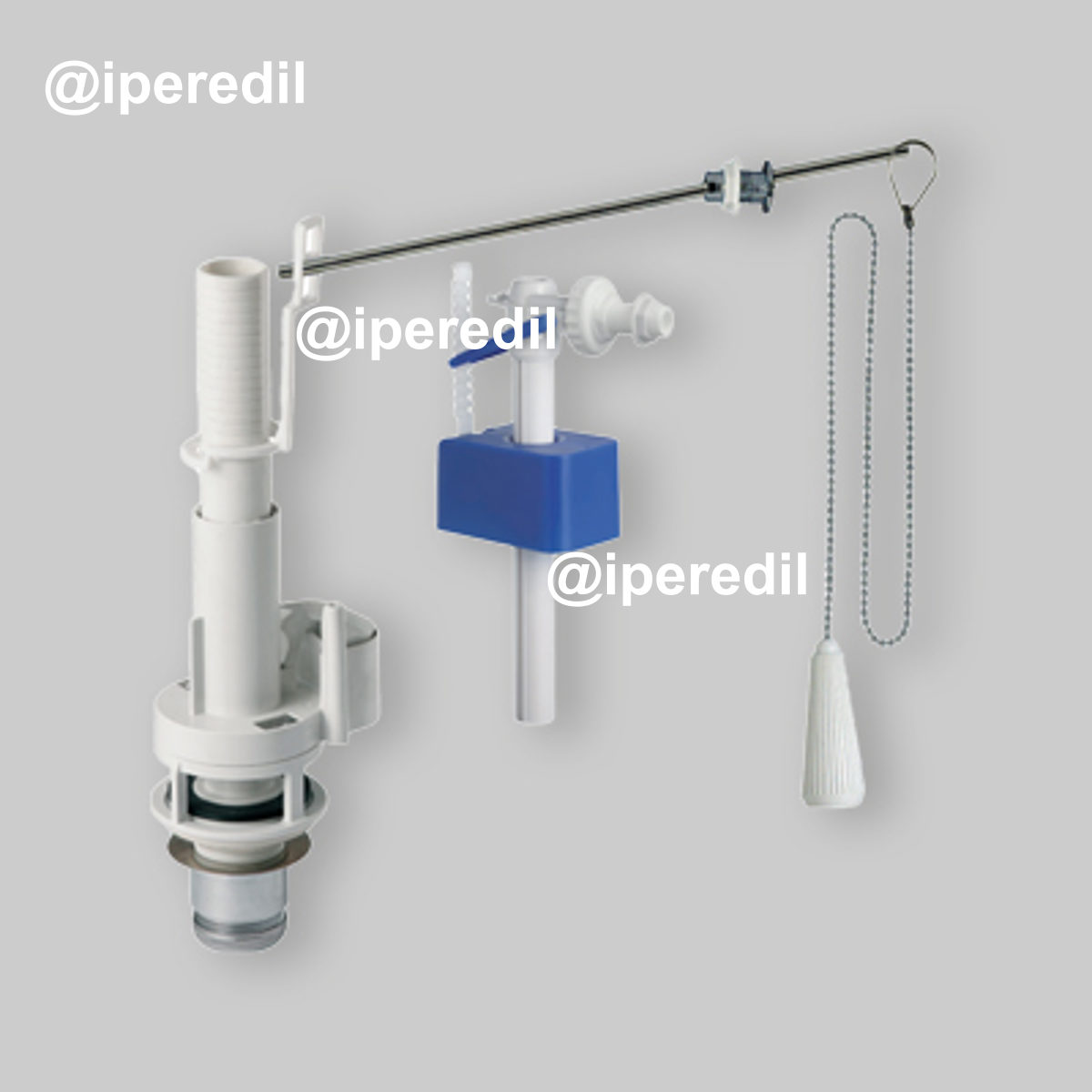 KIT DI SCARICO PER CASSETTA ALTA + Galleggiante 3/8"