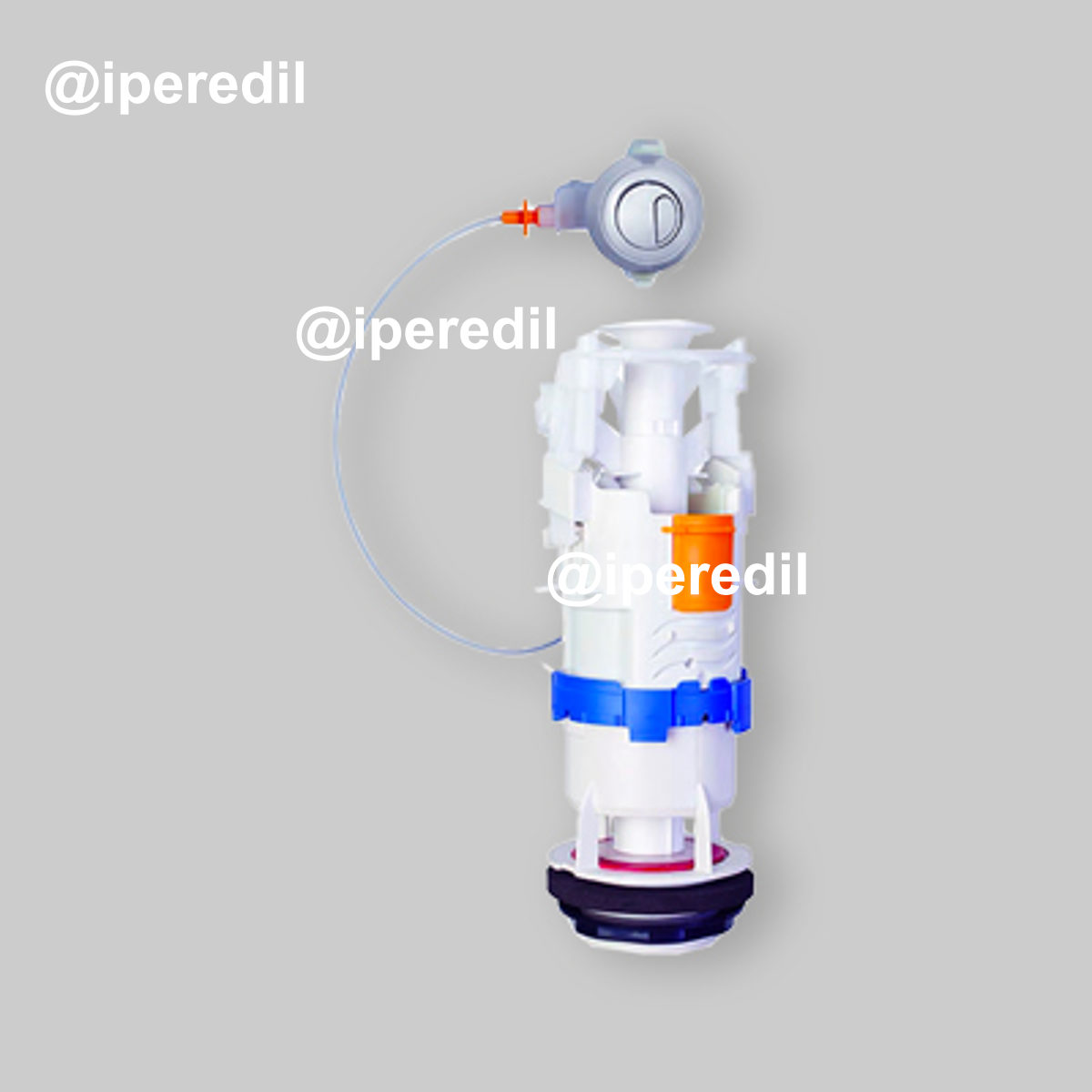 BATTERIA A DOPPIO SCARICO PER CASSETTA ESTERNA "DECO CAVI" Pulsante Cromo Lucido