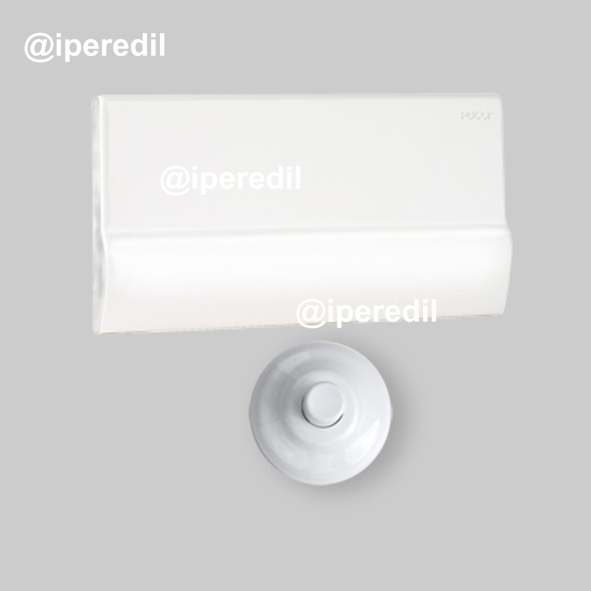 PLACCA CIECA CON COMANDO PNEUMATICO PER CASSETTA INCASSO RAME Bianco