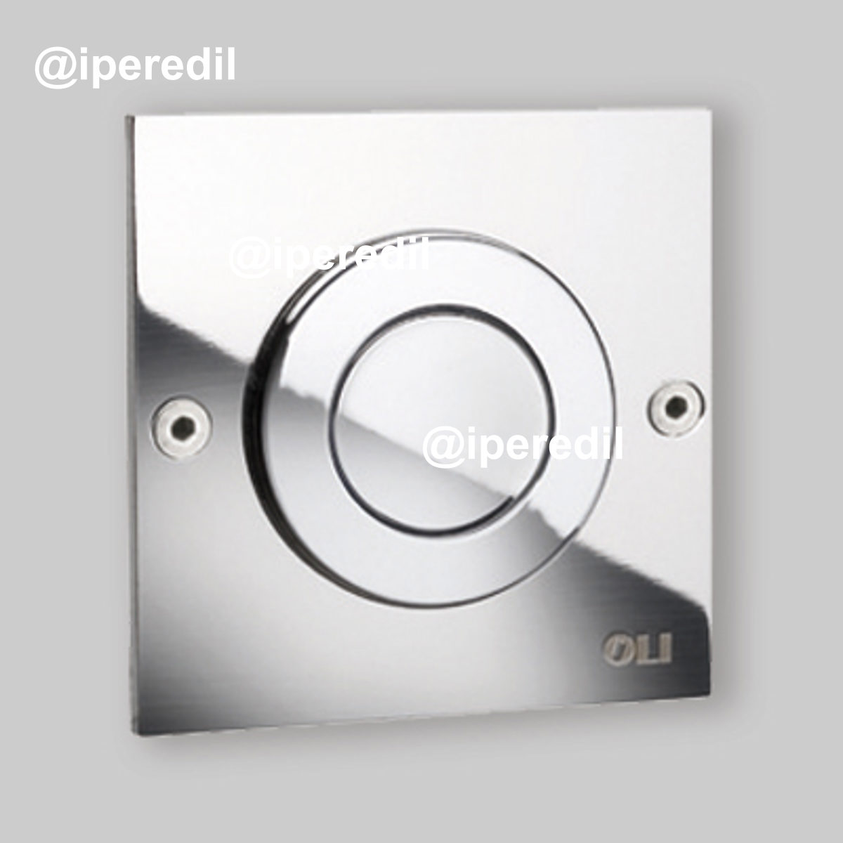 COMANDO PNEUMATICO A PARETE "MONOTREND" VERSIONE INCASSO Inox Lucido