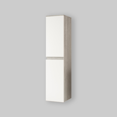 COLONNA DA BAGNO SOSPESA EVA Rovere Fumo - Bianco Lucido