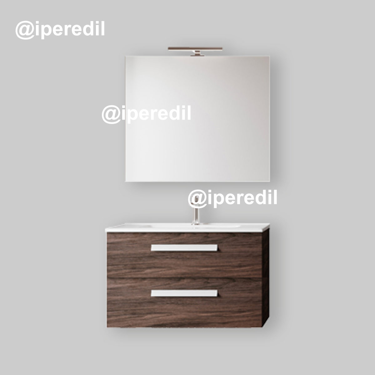 MOBILE DA BAGNO ANGELA 85 Base 80 cm Olmo Caffè