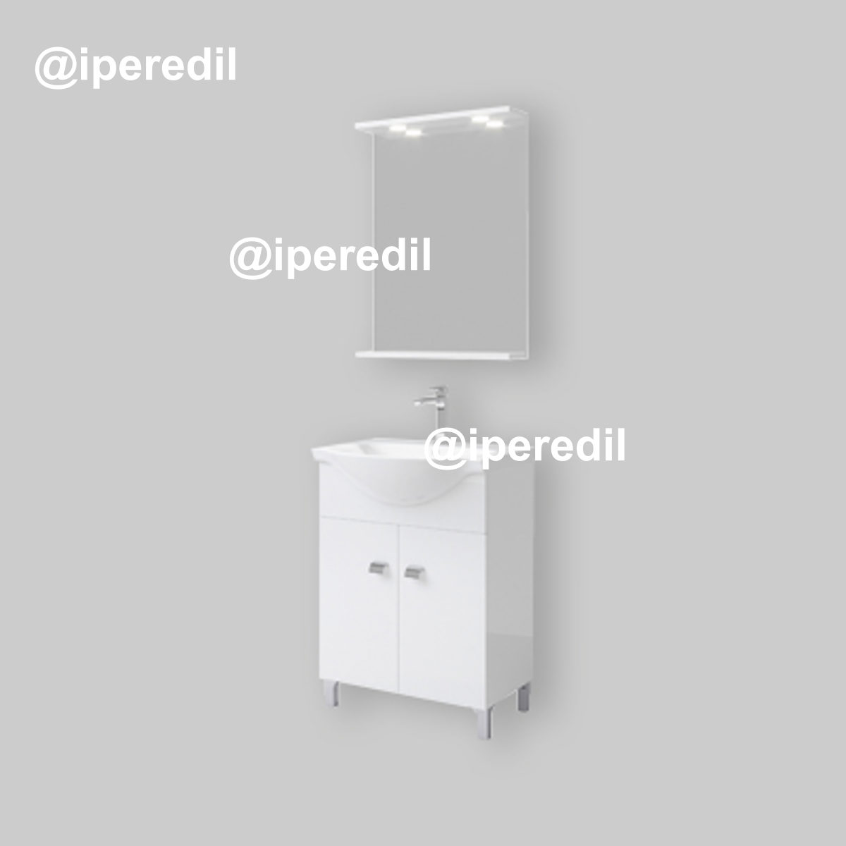 COMPOSIZIONE MOBILE DA BAGNO "BETA65" Bianco Lucido