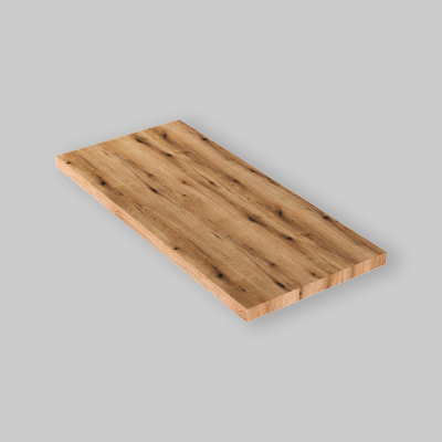 MENSOLONE 'LINEA' PER LAVABO D'APPOGGIO ROVERE NATURALE Cm 80 L - 46 P - 3,8 H