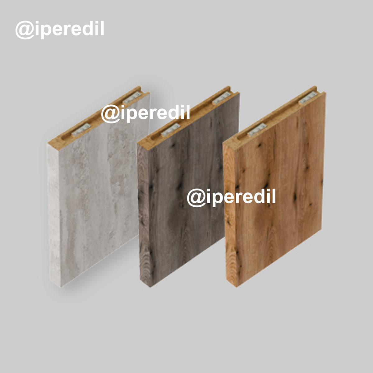 TOP VERTICALE "LINEA" 30 cm Rovere Ghiaccio