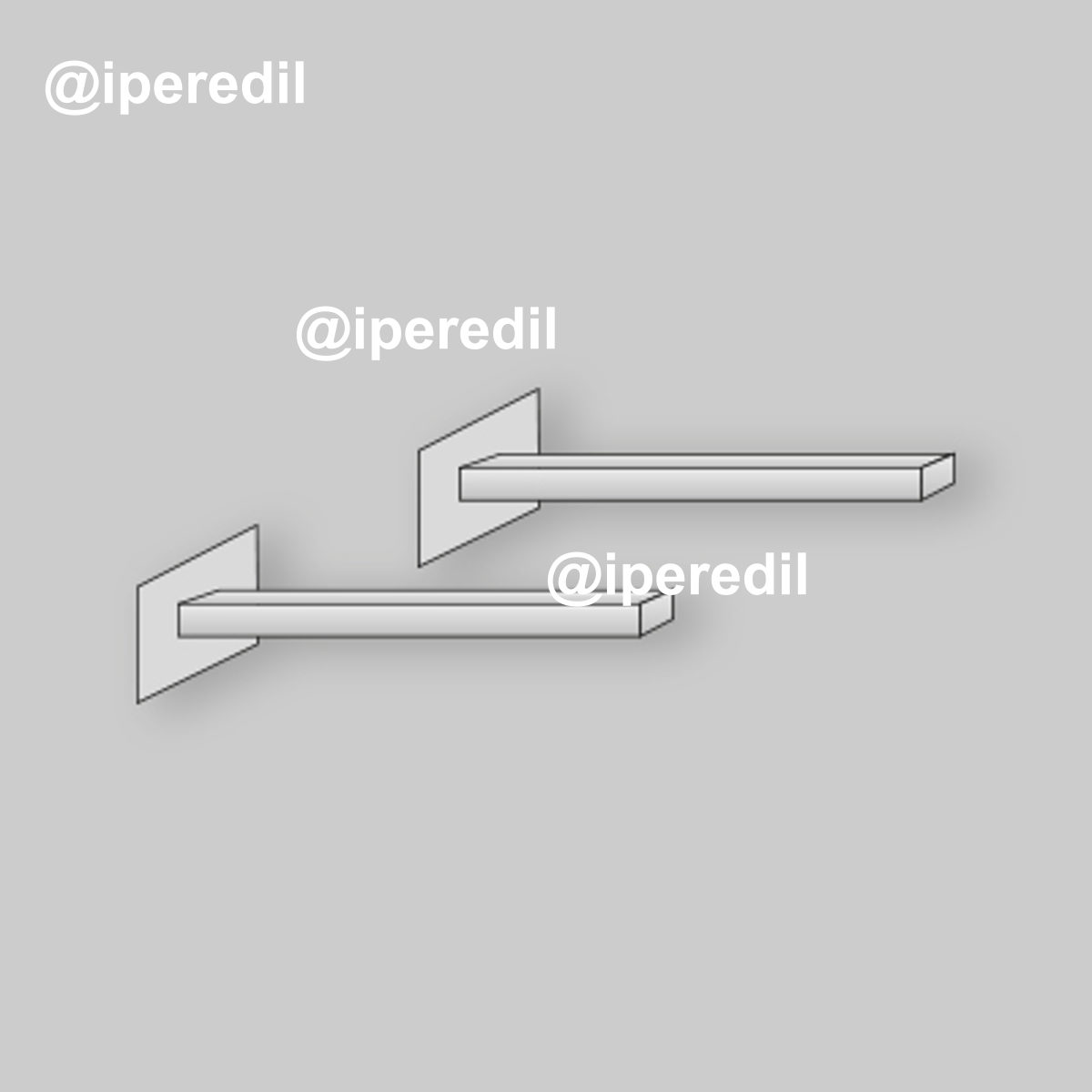 MENSOLE METALLICHE DI FISSAGGIO "LINEA" Coppia