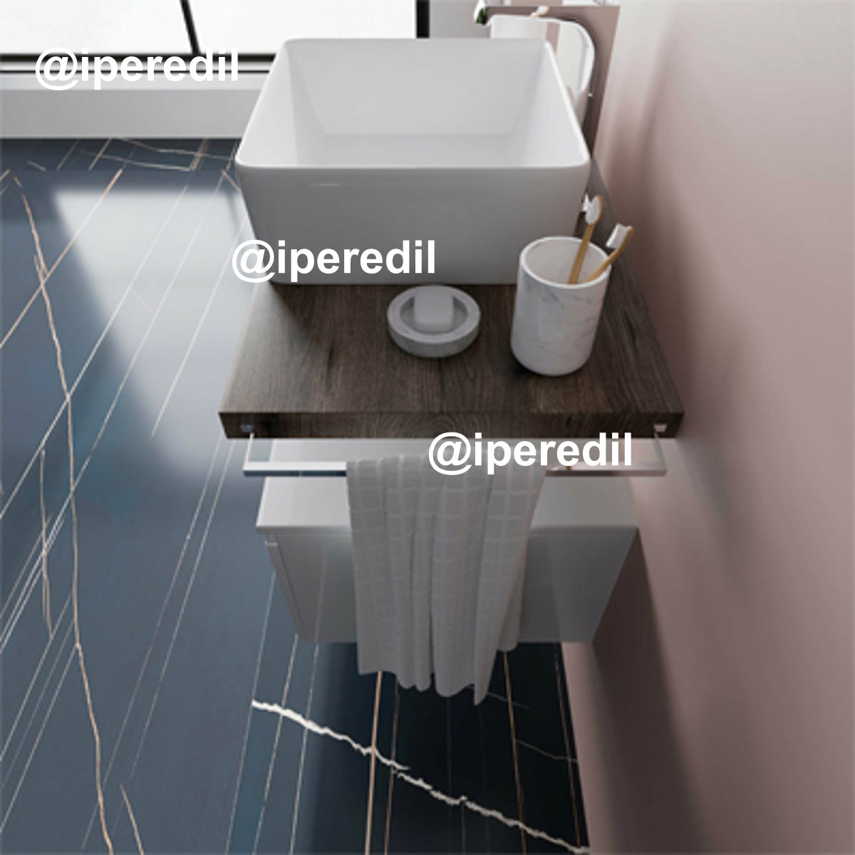 PORTA ASCIUGAMANI "LINEA" IN METALLO CROMATO Cm 40