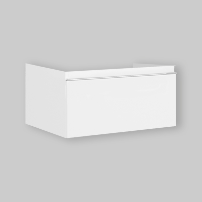 CASSETTO SOSPESO APERTO 'ALBATROS' BIANCO OPACO cm 60