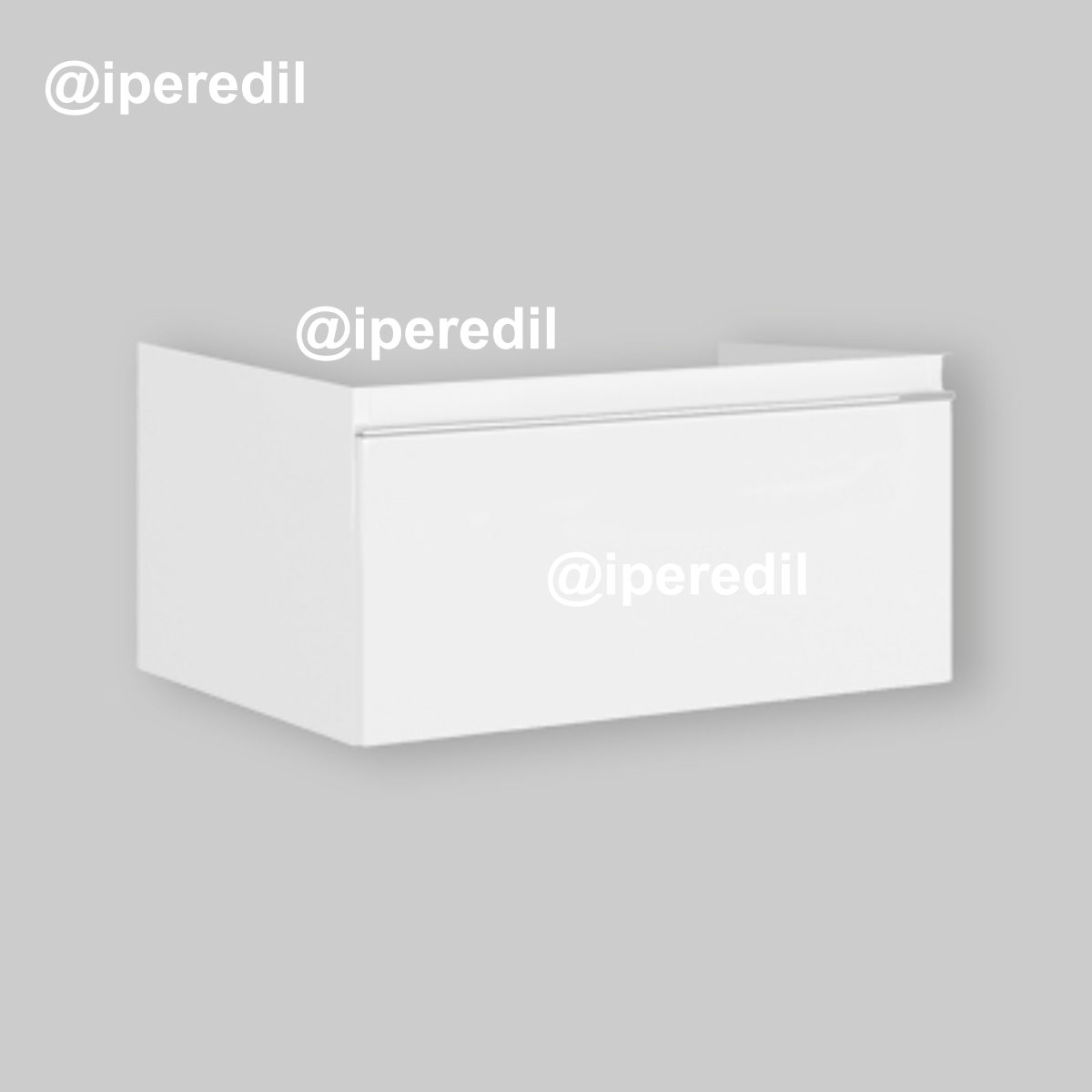 CASSETTO SOSPESO APERTO "ALBATROS" BIANCO OPACO 80 cm