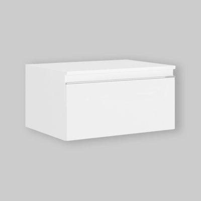 CASSETTO SOSPESO CON TOP 'ALBATROS' BIANCO OPACO cm 60