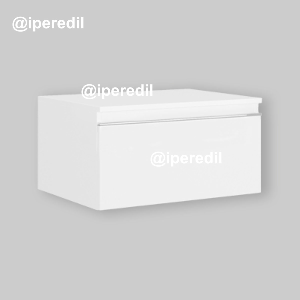 CASSETTO SOSPESO CON TOP "ALBATROS" BIANCO OPACO 80 cm