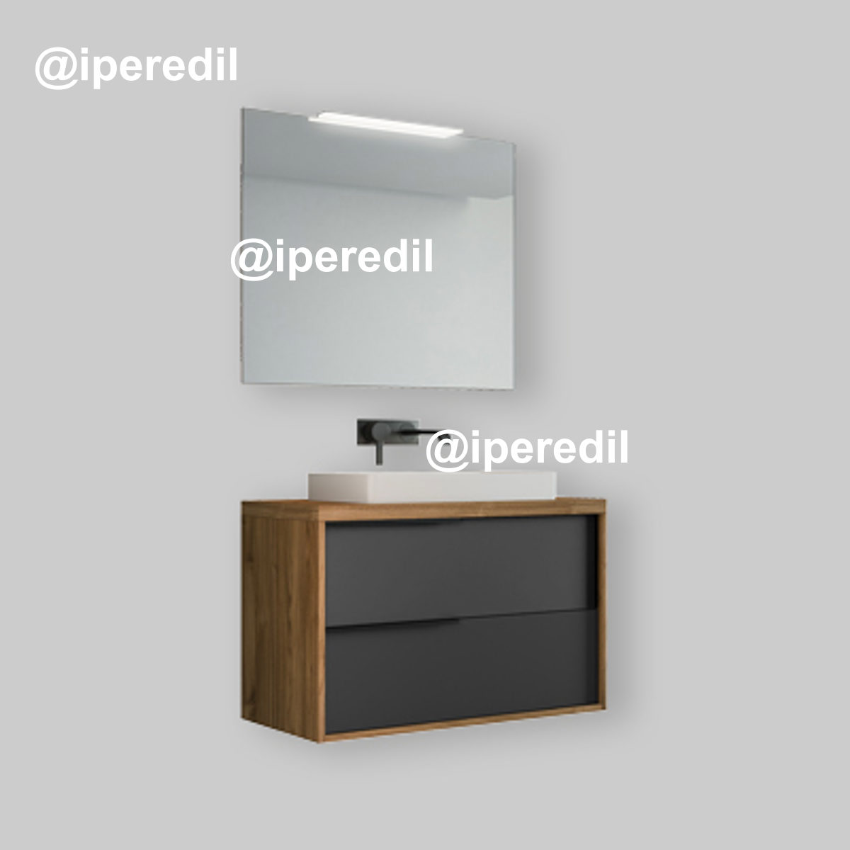 MOBILE DA BAGNO "ISIDE 80" Specchiera 80 x 71 cm