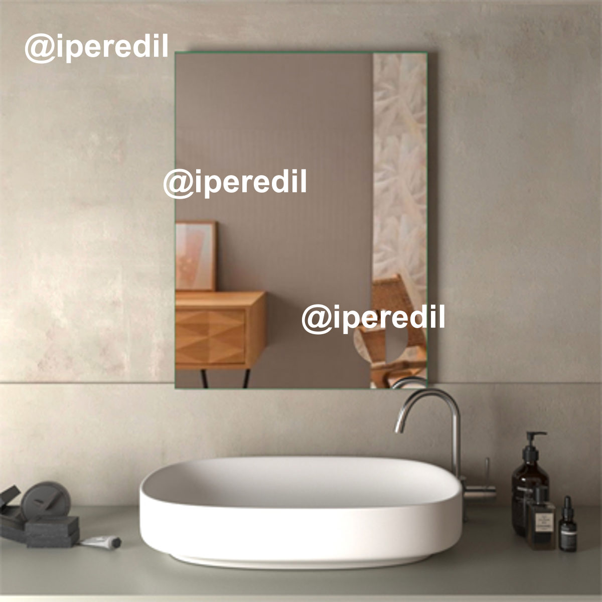 SPECCHIO FILO LUCIDO CON INGRANDITORE INTEGRATO 60 x 80 cm