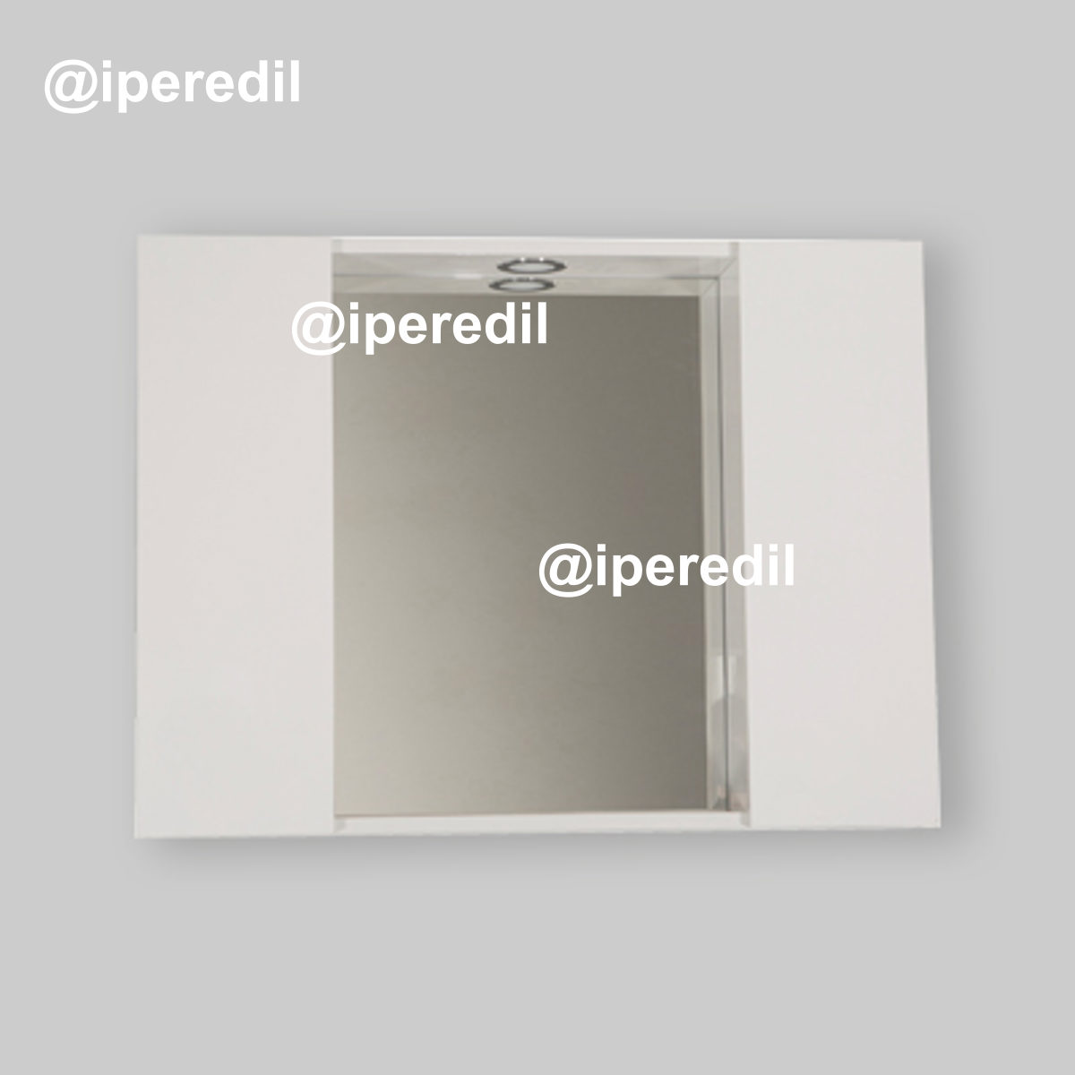 SPECCHIERA DA BAGNO "NILO" 2 ANTE L.80 x H.60 x P.15 cm