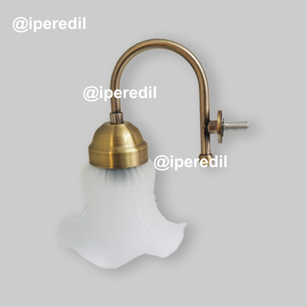 APPLIQUE PER SERIE ARTE POVERA Ottone - Vetro