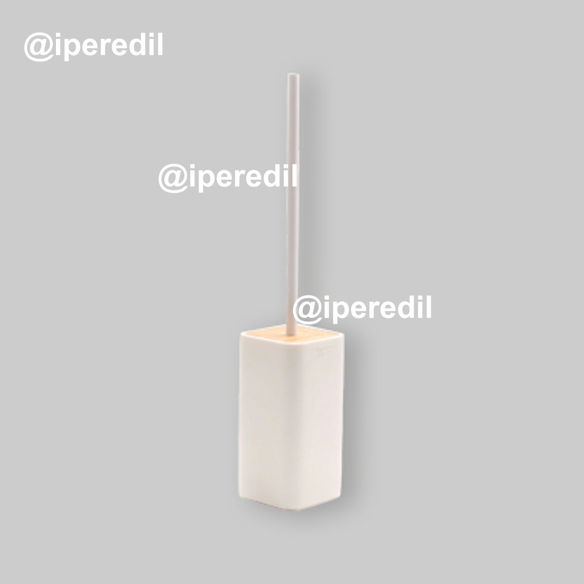 SCOPINO CON CIUFFO IN SETOLE NINFEA Bianco Matt