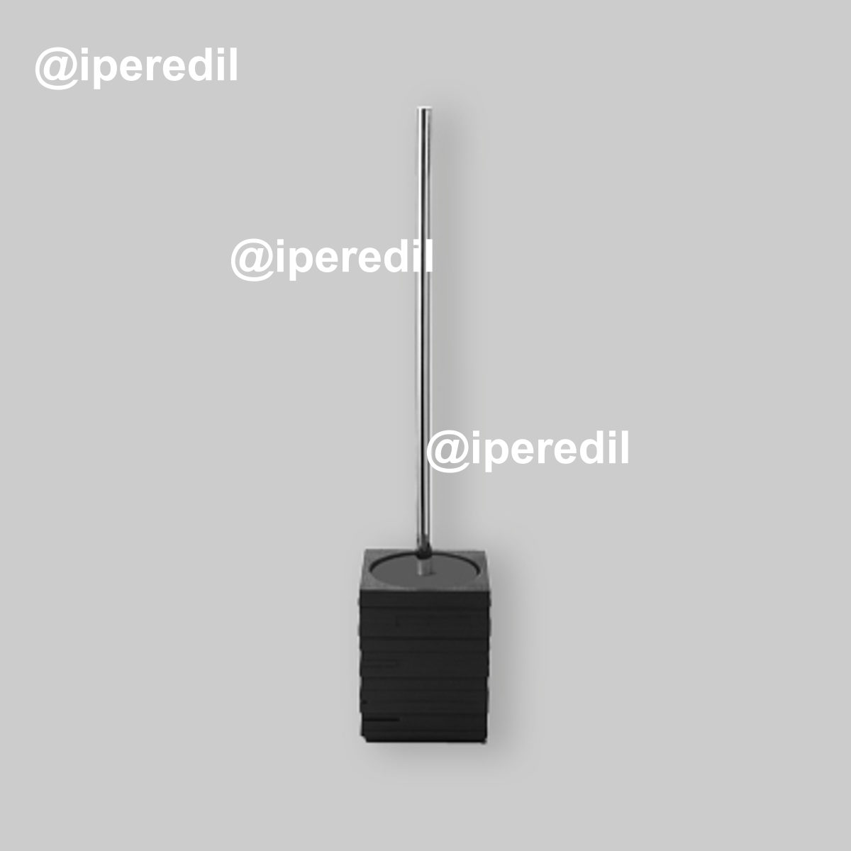 SCOPINO WC DA APPOGGIO QUADROTTO Nero