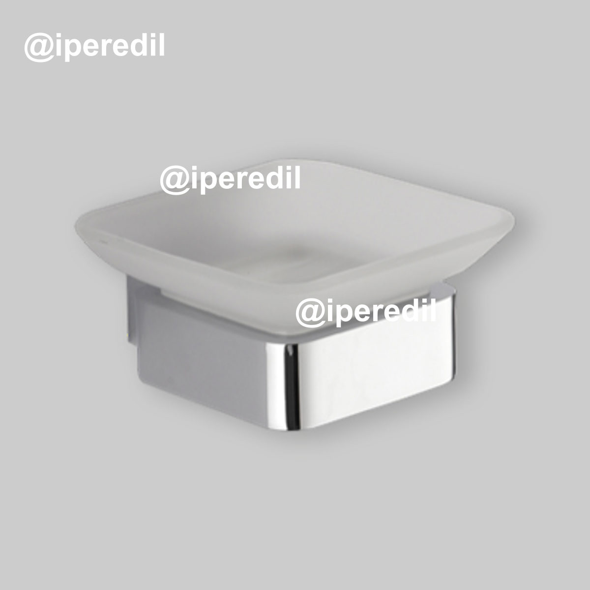 PORTASAPONE MARY Cromo/Vetro