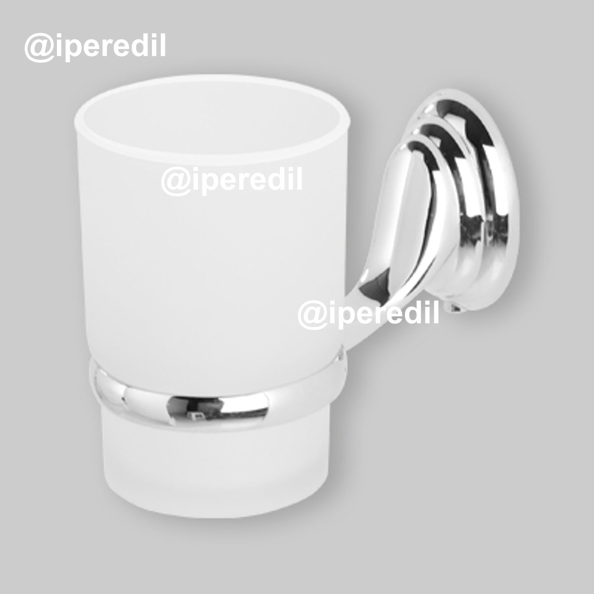 PORTASPAZZOLINI "FACILE" Cromo /Vetro