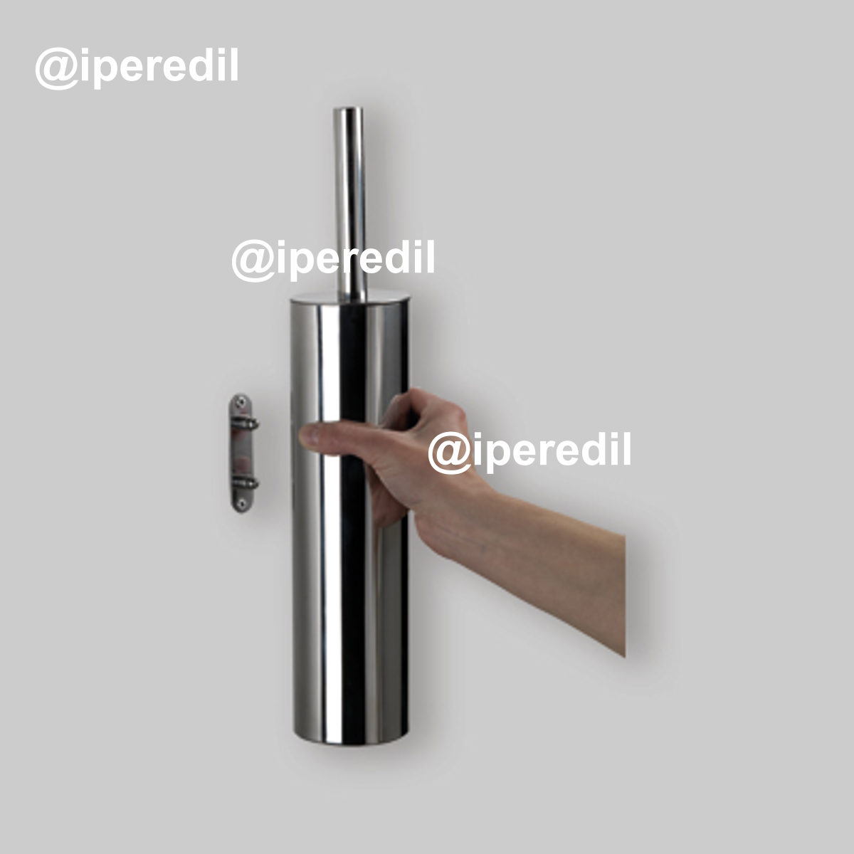 PORTASCOPINO SOSPESO "EDERA" Acciaio Inox