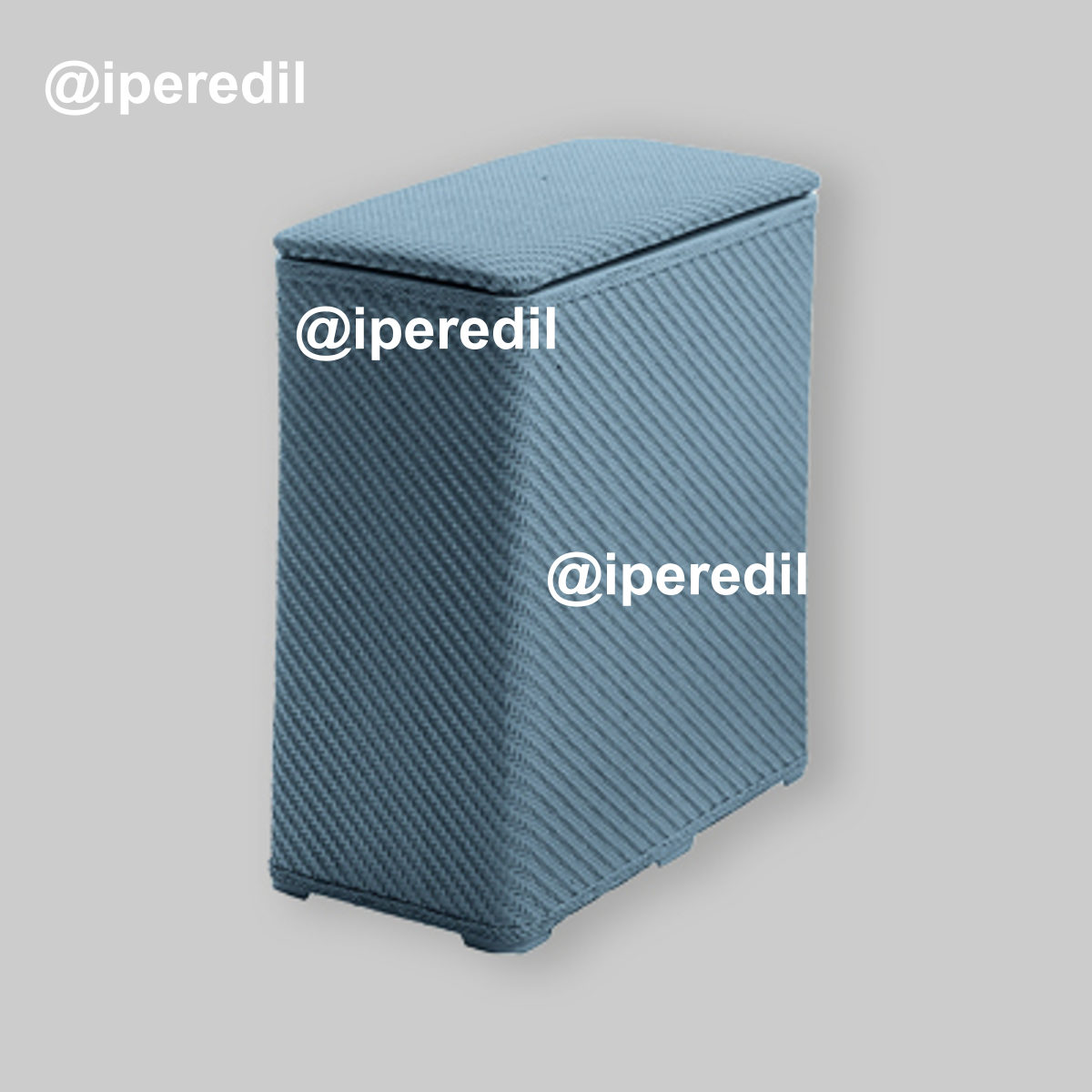 CESTO PORTABIANCHERIA A SCATOLA "AMBROGIO" Blu