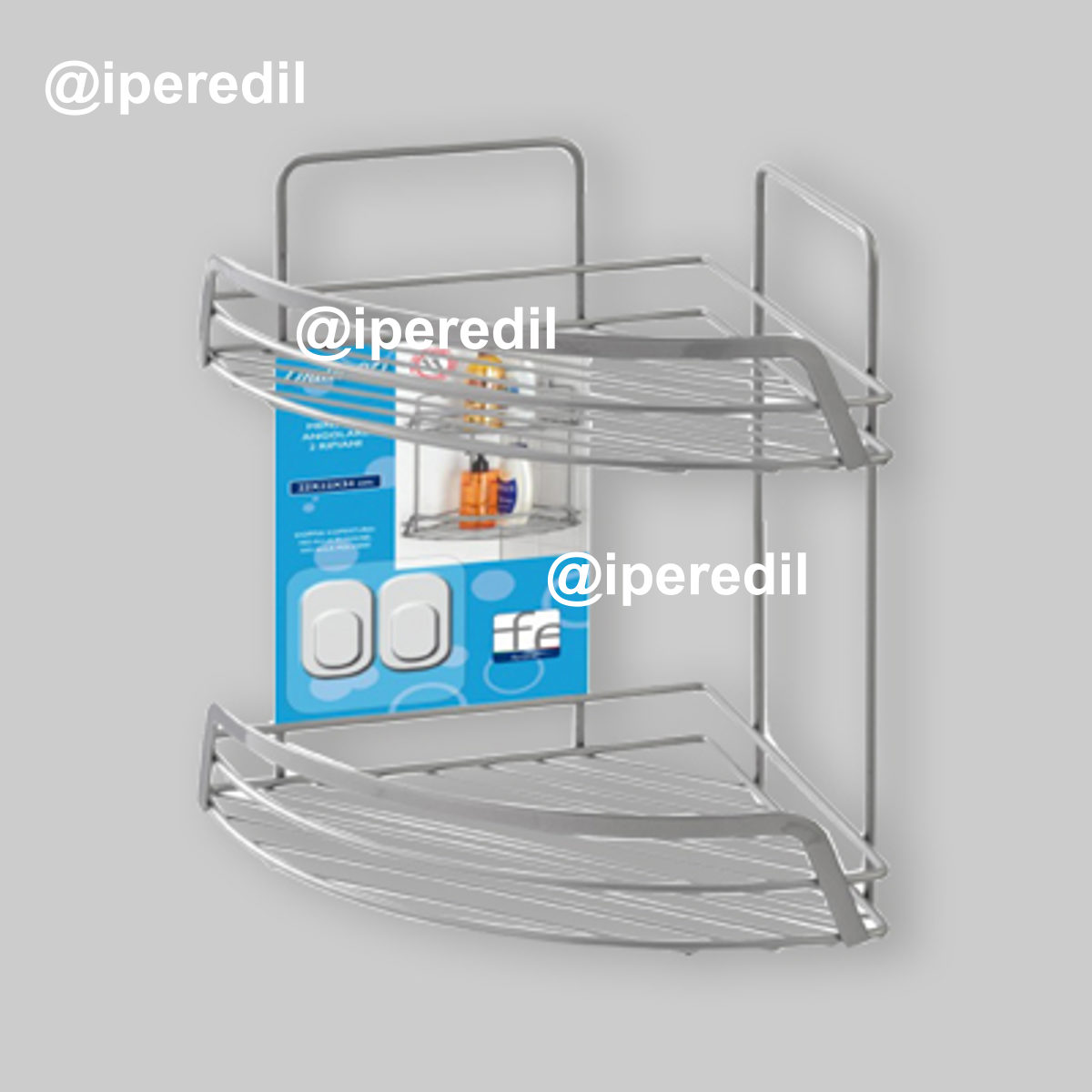 MENSOLA PORTAOGGETTI ANGOLARE 2 RIPIANI -