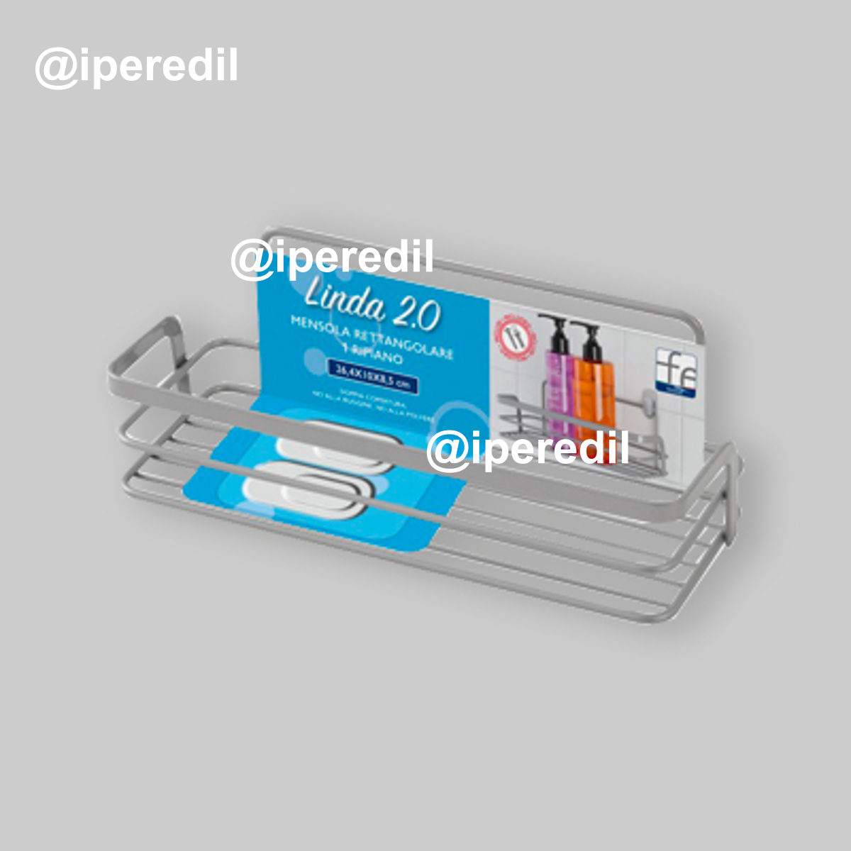 MENSOLA PORTAOGGETTI RETTANGOLARE 1 RIPIANO -