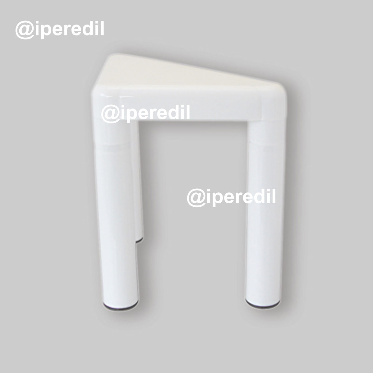 SGABELLO DA BAGNO TRIANGOLARE "TRIO" Bianco