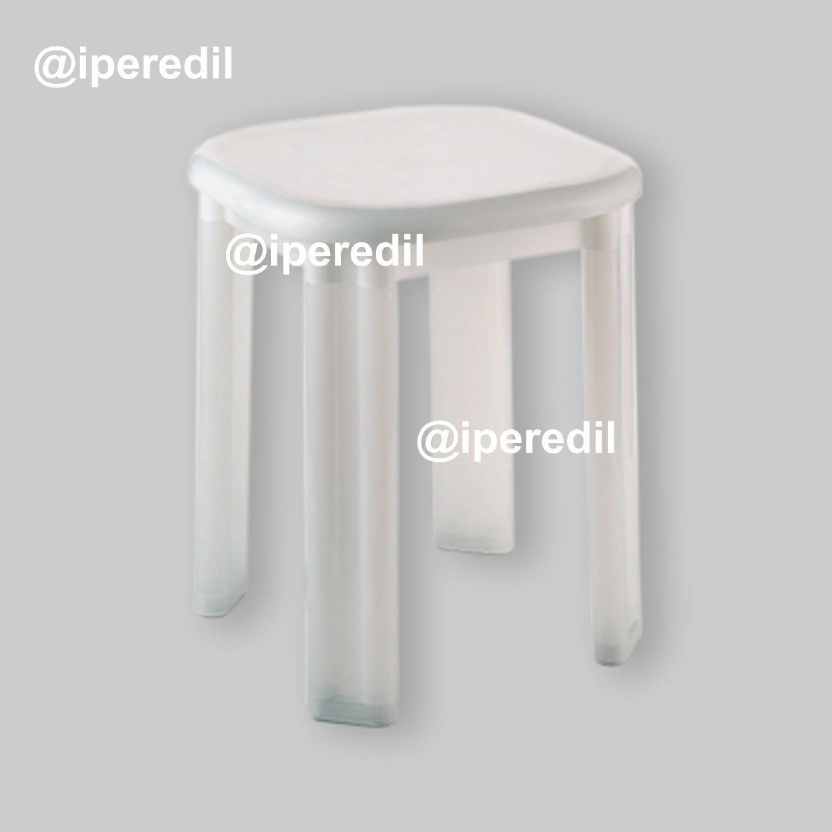 SGABELLO DA BAGNO "EOS" Bianco