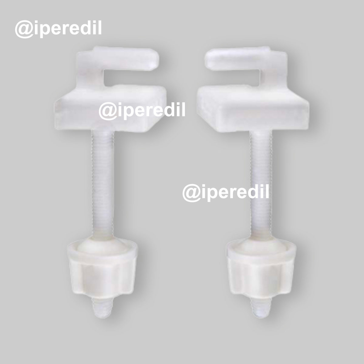 COPPIA DI CERNIERE IN PVC PER SEDILI IN ABS Bianco