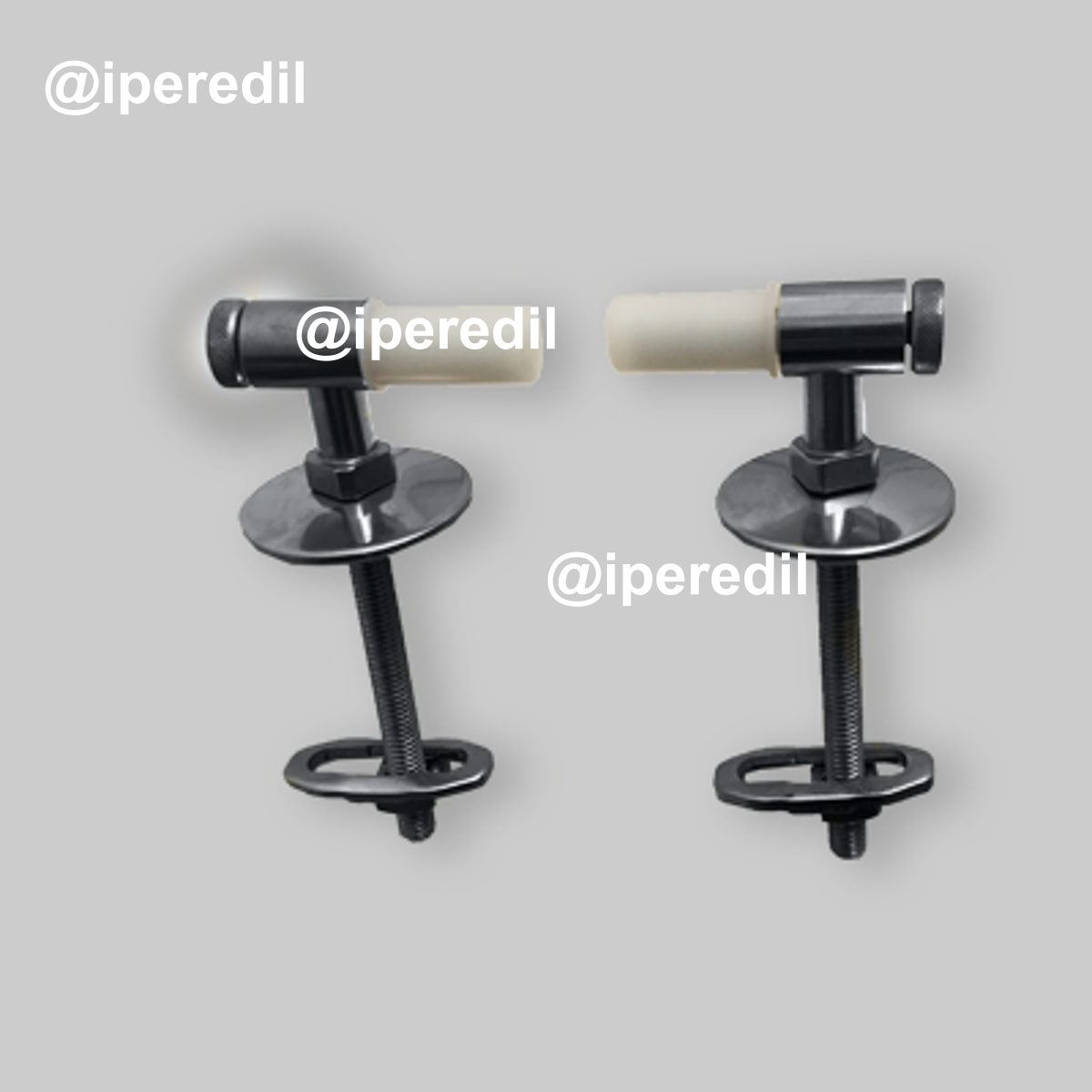 COPPIA DI CERNIERE UNIVERSALI "BETA" PER SEDILI WC FILO MURO Ancorante