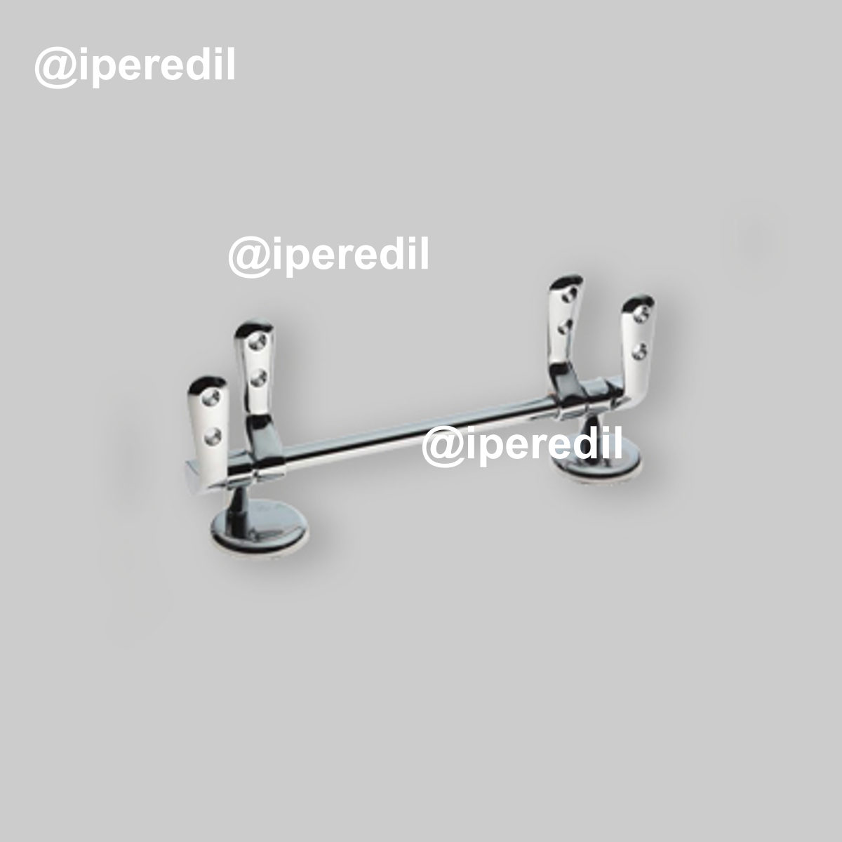 CERNIERA UNIVERSALE CON TUBO 185 PER SEDILI WC "Mod.B" Cromo