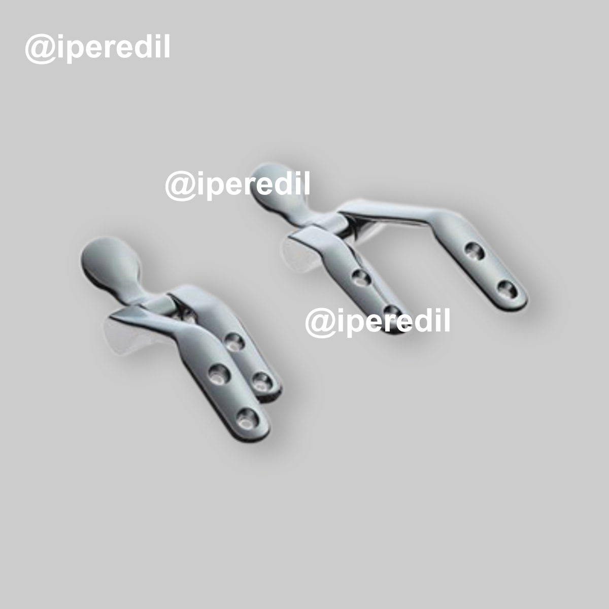 COPPIA DI CERNIERE PER SEDILE WC CONCA "Mod.G" Cromo - Versione G