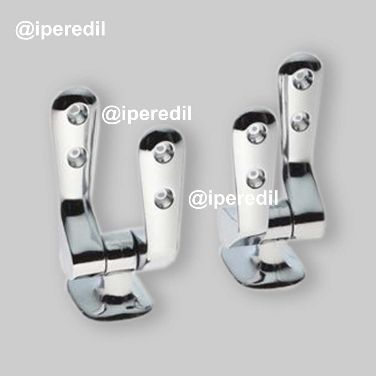 COPPIA DI CERNIERE PER SEDILE WC "MISURA" - "GLOBO" Mod.H9 Inox