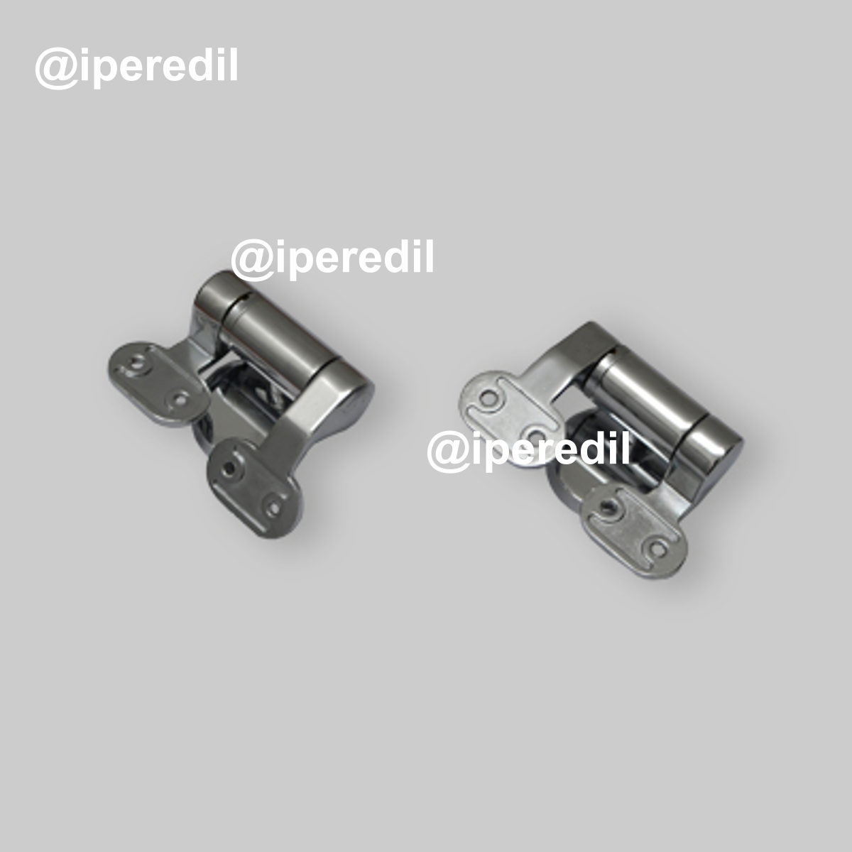 COPPIA DI CERNIERE FRIZIONATE PER SEDILE WC "Mod.M" Cromo