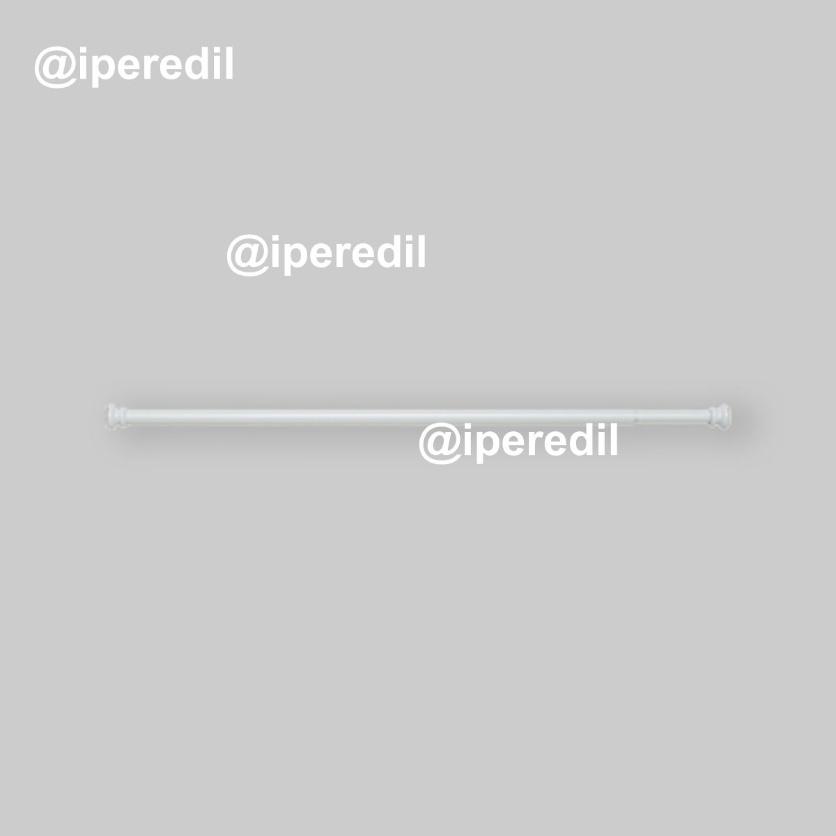 ASTA PER TENDA DOCCIA ESTENSIBILE 1 LATO BIANCO 125/225 cm