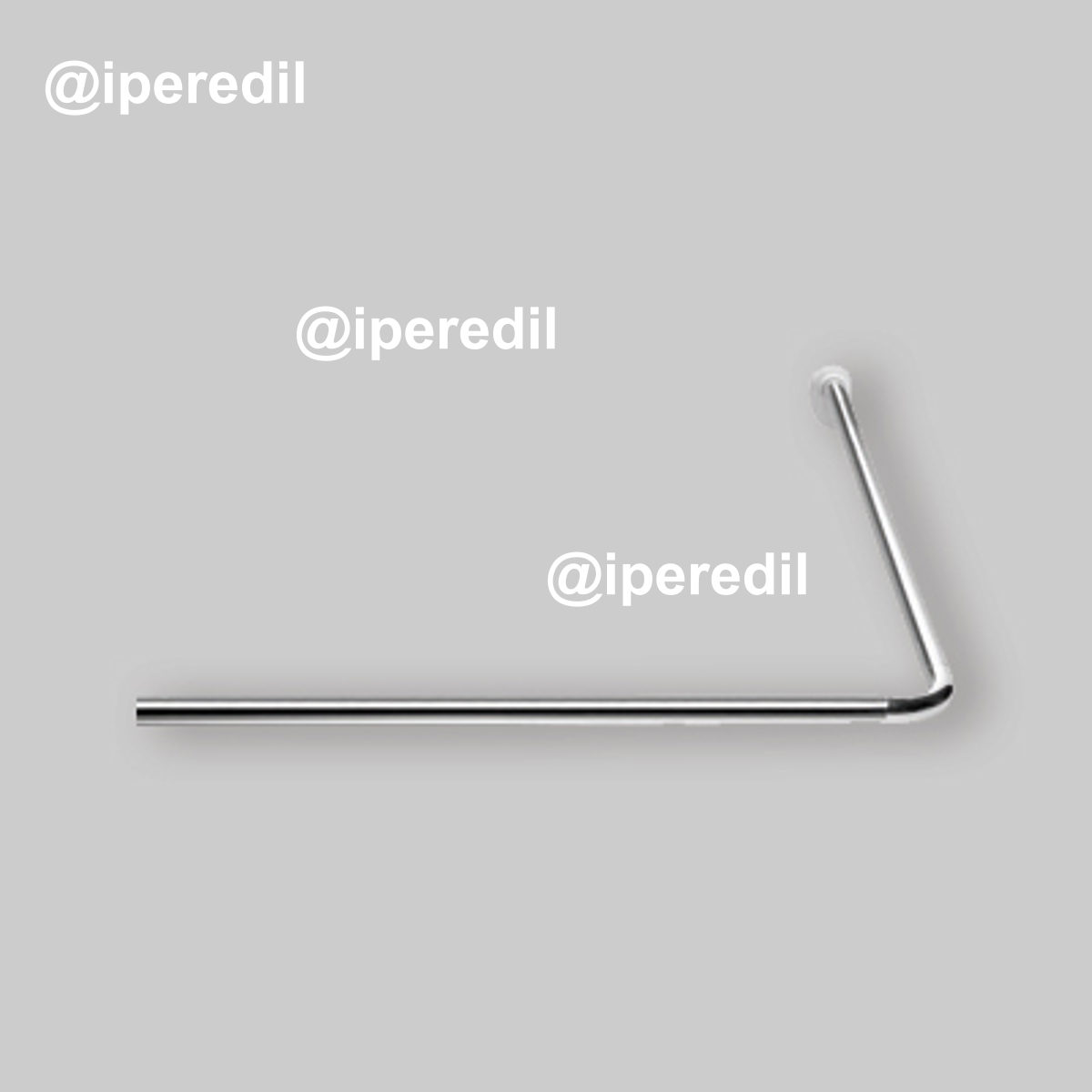 ASTA PER TENDA DOCCIA E VASCA CROMO 2 lati - 90x90 cm