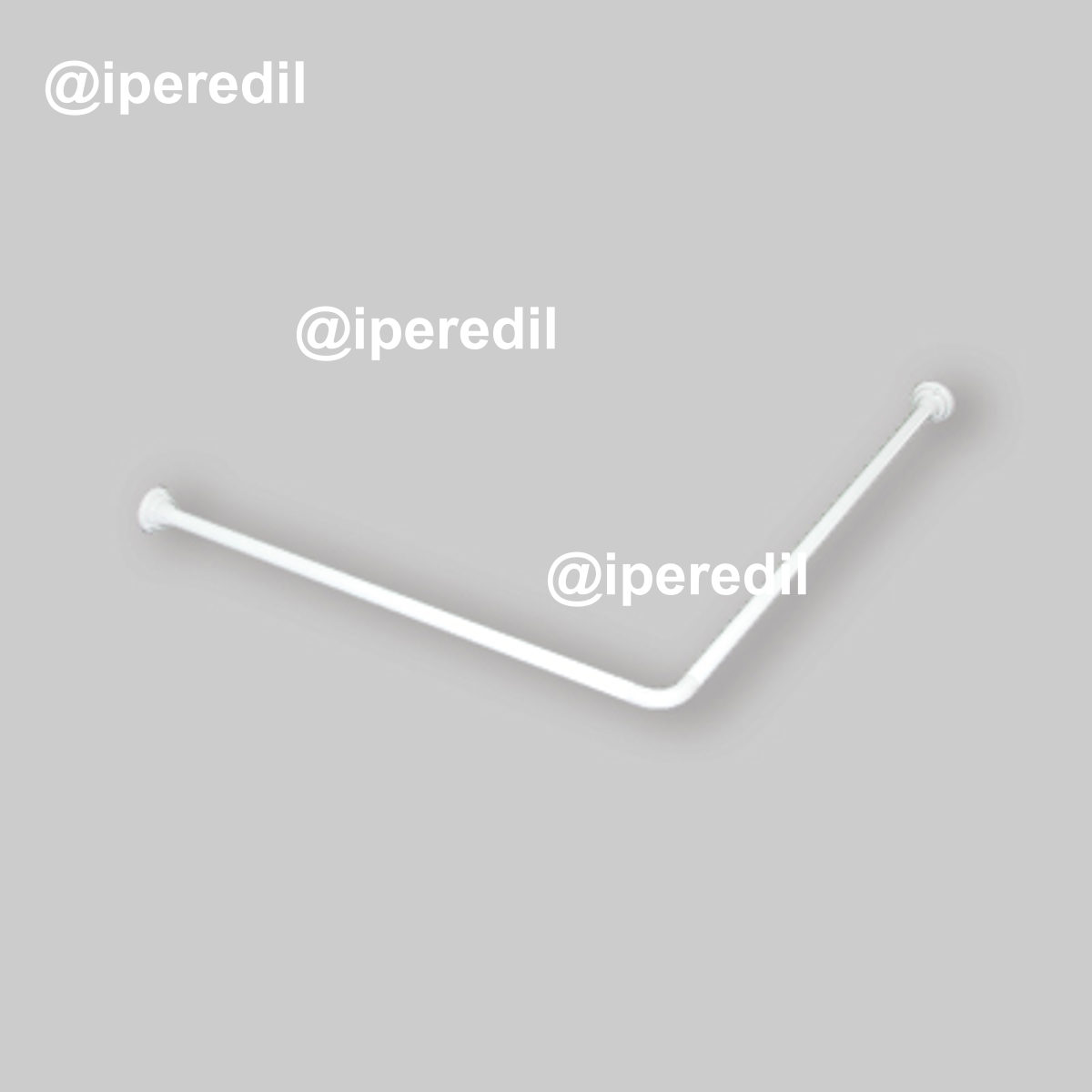 ASTA PER TENDA DOCCIA "IDEAL" BIANCA 2 LATI Ø25 mm - 90x90 cm