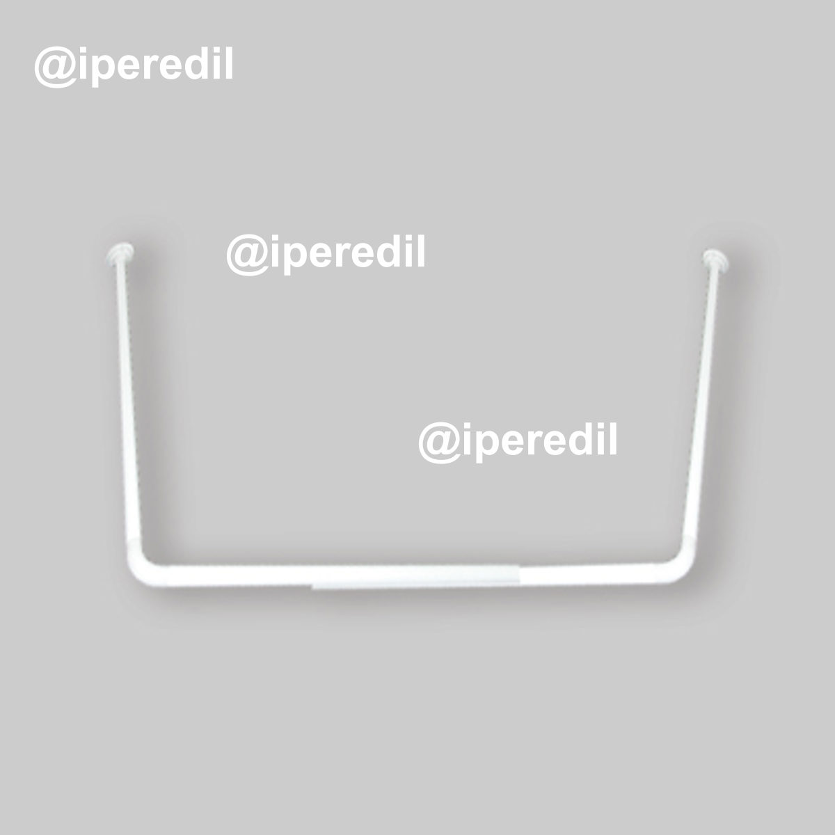 ASTA PER TENDA DOCCIA "IDEAL" BIANCA 3 LATI Ø25 mm - 80x80x80 cm