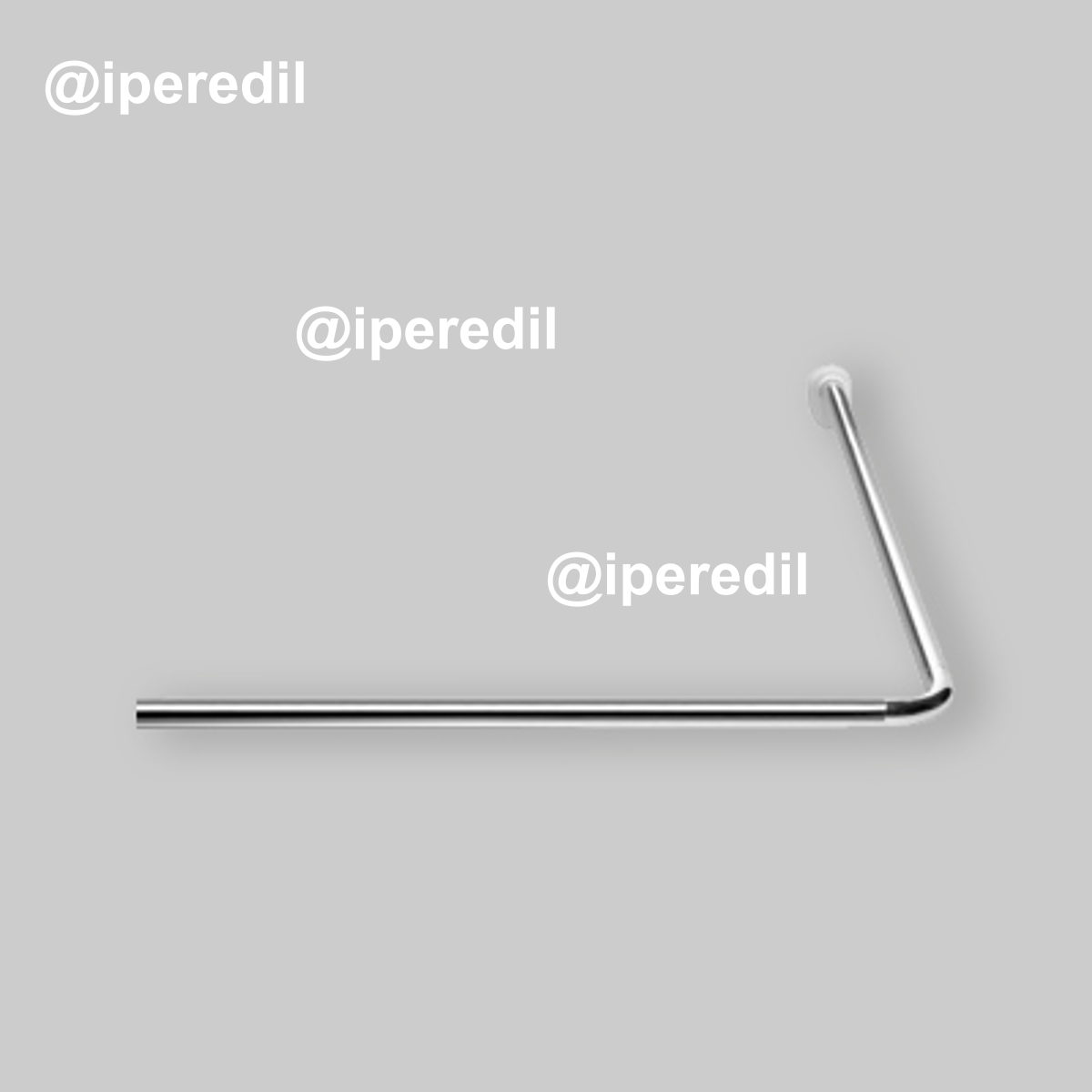 ASTA PER TENDA DOCCIA "IDEAL" CROMO 2 LATI Ø25 mm - 80x80 cm