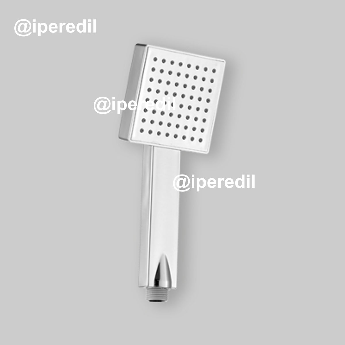 DOCCETTA MONOGETTO QUADRATA "SQUARE" CROMO 75x75 - H.210 mm