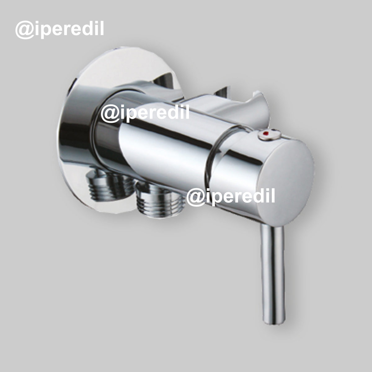 MISCELATORE INCASSO TONDO CON SUPPORTO INTEGRATO Cromo - 1/2" M