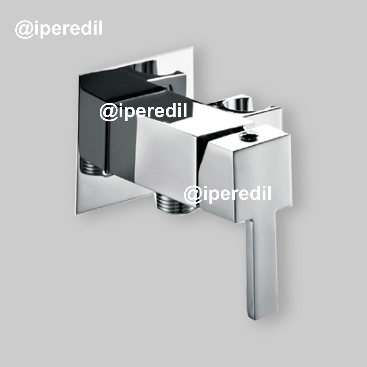 MISCELATORE INCASSO QUADRATO CON SUPPORTO INTEGRATO Cromo - 1/2" M