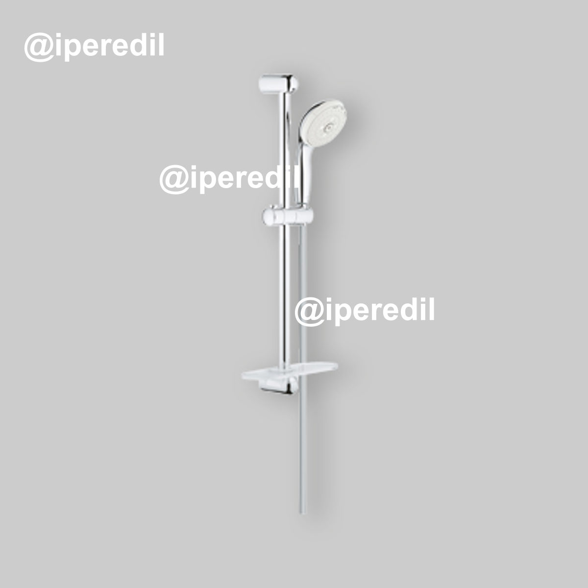 SET SALISCENDI DOCCIA 3 GETTI SLP "TEMPESTA 100" CON PORTASAPONE Cromo