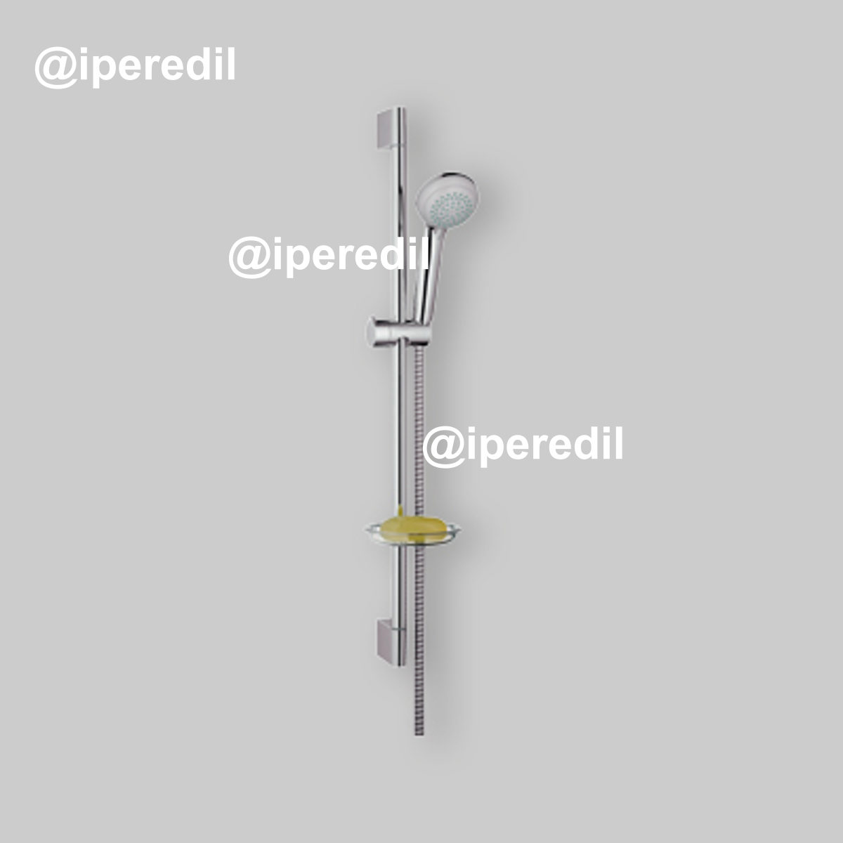 SET SALISCENDI DOCCIA 2 GETTI "CROMETTA 85" CON PORTASAPONE Cromo