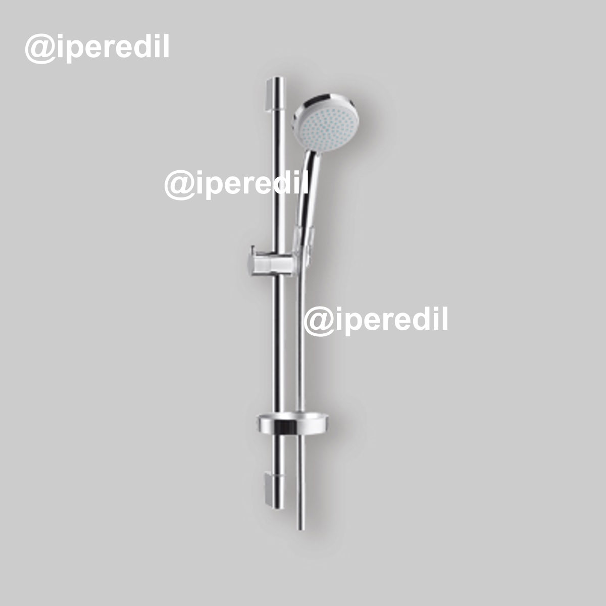 SET SALISCENDI DOCCIA 4 GETTI "CROMA 100" CON PORTASAPONE Cromo